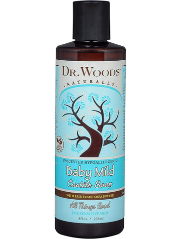 Dr. Woods, Castile Soap Liquid Baby Mild with Shea Butter, 8 fl oz