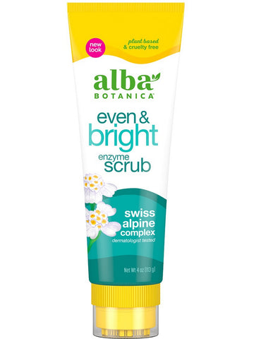Alba Botanica, Even and Bright Enzyme Scrub, 4 oz