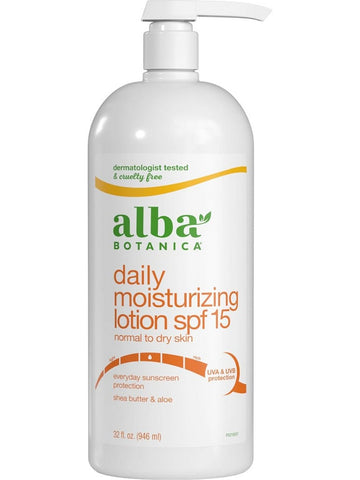 Alba Botanica, Daily Moisturizing Lotion SPF 15, 32 fl oz