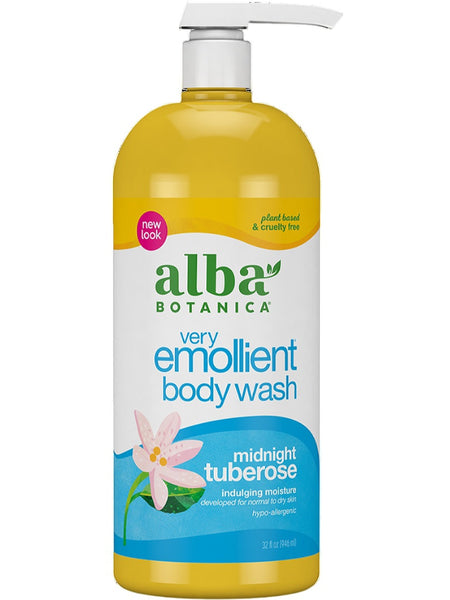 Alba Botanica, Very Emollient Body Wash, Midnight Tuberose, 32 fl oz