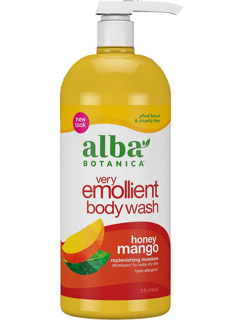 Alba Botanica, Very Emollient Body Wash, Honey Mango, 32 fl oz