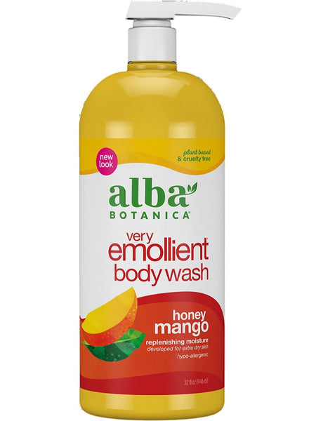 Alba Botanica, Very Emollient Body Wash, Honey Mango, 32 fl oz