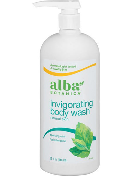 Alba Botanica, Invigorating Body Wash, Sparkling Mint, 32 fl oz