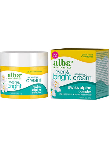 Alba Botanica, Even and Bright, Renewing Cream, 2 oz