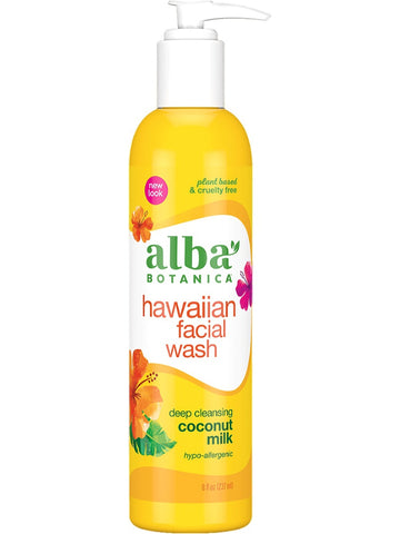 Alba Botanica, Hawaiian Facial Wash, Coconut Milk, 8 fl oz