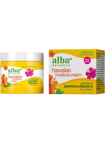 Alba Botanica, Hawaiian Moisture Cream, Jasmine and Vitamin E, 3 oz