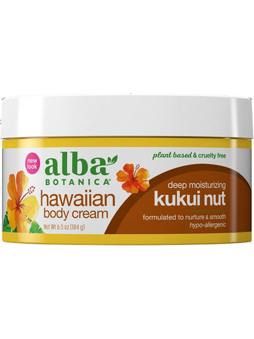 Alba Botanica, Hawaiian Body Cream, Kukui Nut, 6.5 oz