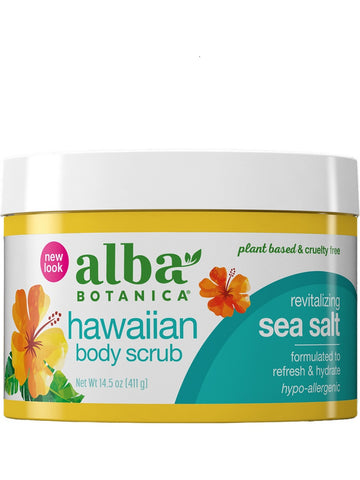 Alba Botanica, Hawaiian Body Scrub, Sea Salt, 14.5 oz