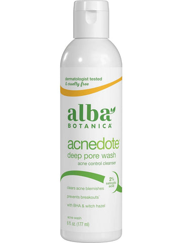 Alba Botanica, Acnedote Deep Pore Wash, 6 fl oz