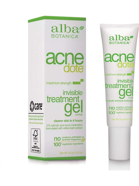 Alba Botanica, Acnedote Invisible Treatment Gel, 0.5 oz