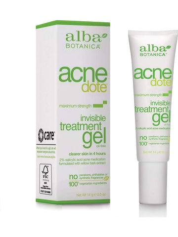Alba Botanica, Acnedote Invisible Treatment Gel, 0.5 oz