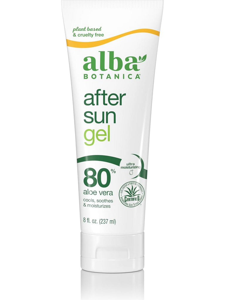 Alba Botanica, After Sun Gel, 80% Aloe Vera, 8 fl oz