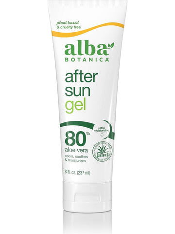 Alba Botanica, After Sun Gel, 80% Aloe Vera, 8 fl oz