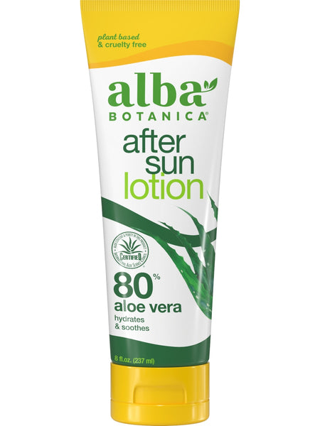 Alba Botanica, After Sun Lotion, 80% Aloe Vera, 8 fl oz