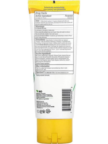 Alba Botanica, Sheer Mineral Broad Spectrum SPF 50, Fragrance Free Sunscreen Lotion, 3 fl oz