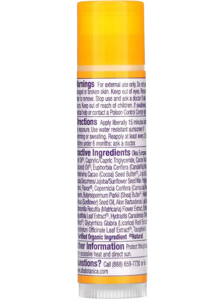 Alba Botanica, Moisturizing Sunscreen Lip Balm SPF 25, 0.15 oz