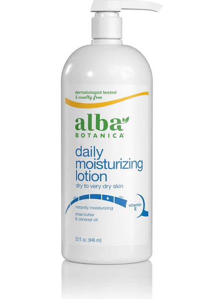 Alba Botanica, Daily Moisturizing Lotion, Dry to Very Dry Skin, Coconut, 32 oz