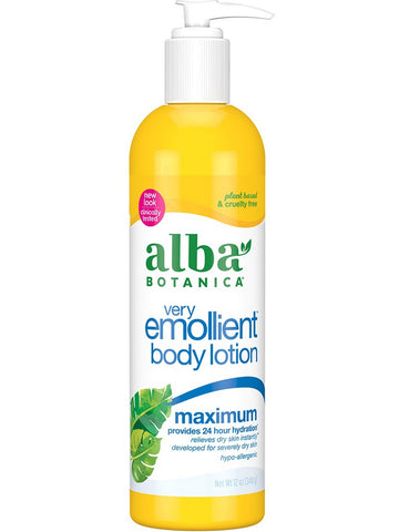 Alba Botanica, Very Emollient Body Lotion, Maximum, 12 oz