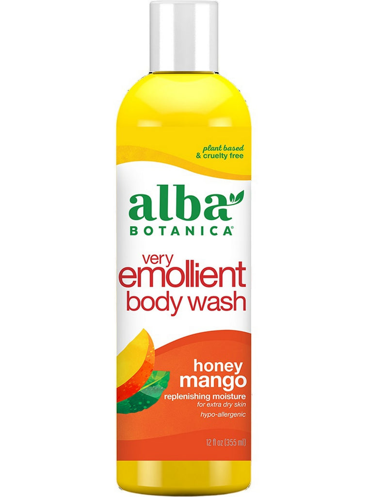 Alba Botanica, Very Emollient Body Wash, Honey Mango, 12 fl oz