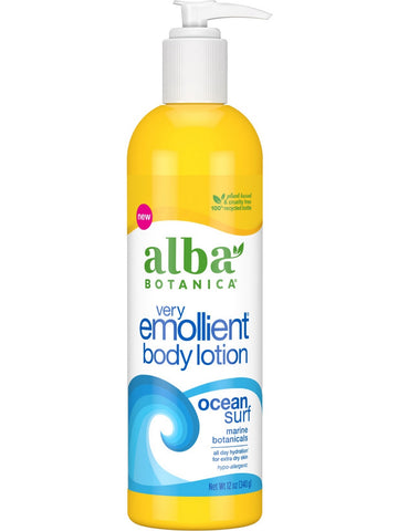 Alba Botanica, Very Emollient Body Lotion, Ocean Surf, 12 oz