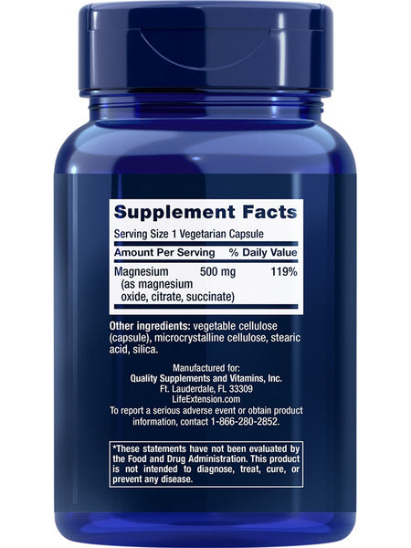 Life Extension, Magnesium Caps, 500 mg, 100 vegetarian capsules