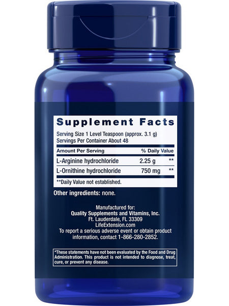 Life Extension, Arginine Ornithine Powder, 150 grams