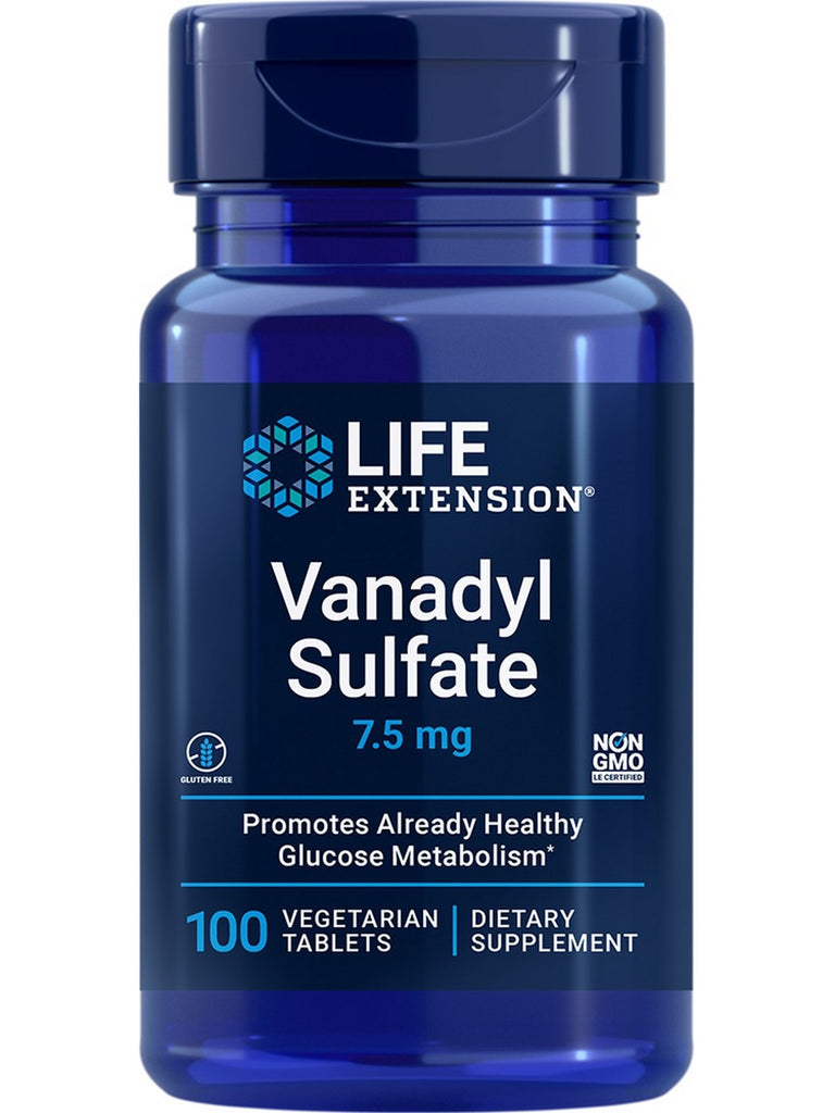 Life Extension, Vanadyl Sulfate, 7.5 mg, 100 vegetarian tablets