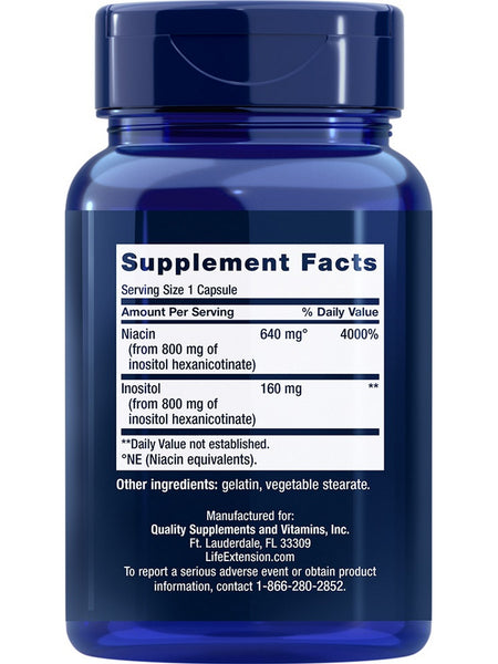Life Extension, No Flush Niacin, 640 mg, 100 capsules