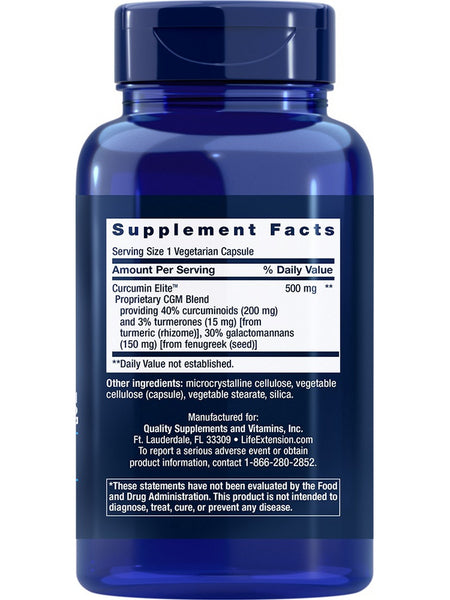 Life Extension, Curcumin Elite™ Turmeric Extract, 60 vegetarian capsules