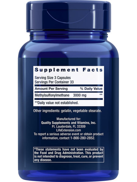 Life Extension, MSM, 1000 mg, 100 capsules