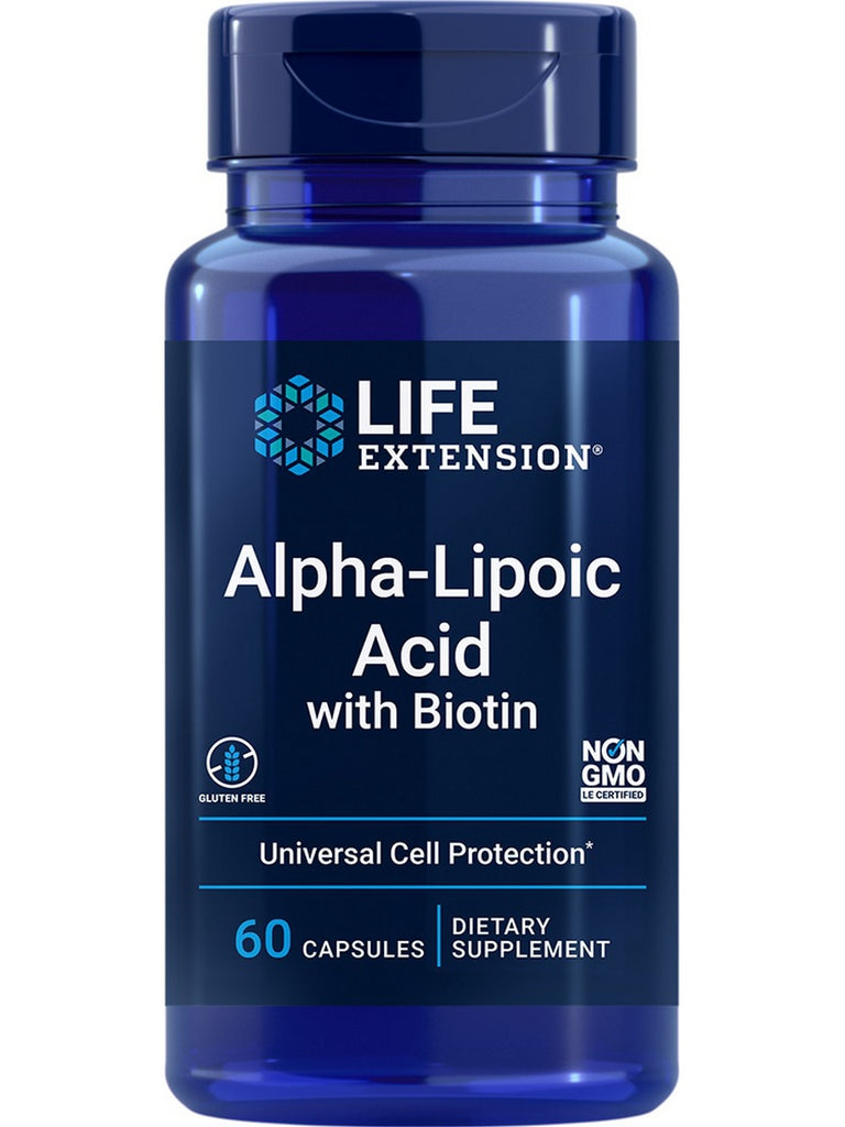 Life Extension, Alpha-Lipoic Acid with Biotin, 60 capsules