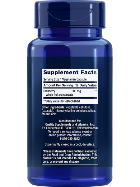 Life Extension, Cran-Max®, 500 mg, 60 vegetarian capsules