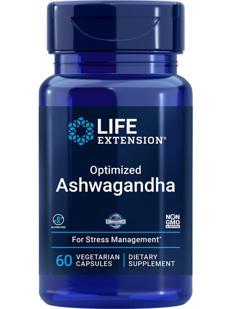 Life Extension, Optimized Ashwagandha, 60 vegetarian capsules