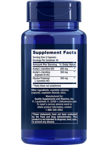 Life Extension, Optimized Carnitine, 60 capsules