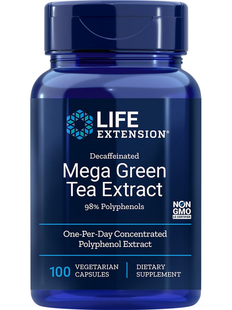 Life Extension, Decaffeinated Mega Green Tea Extract, 100 vegetarian capsules