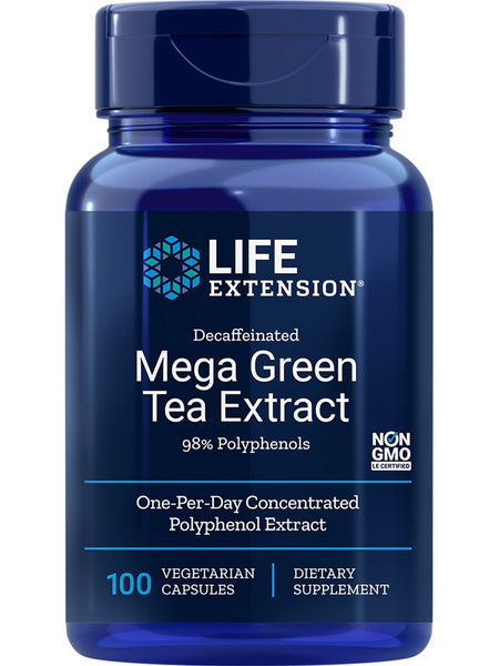Life Extension, Decaffeinated Mega Green Tea Extract, 100 vegetarian capsules