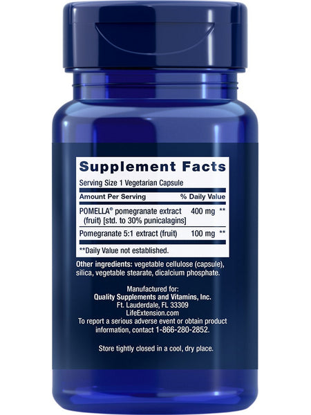 Life Extension, Pomegranate Fruit Extract, 30 vegetarian capsules