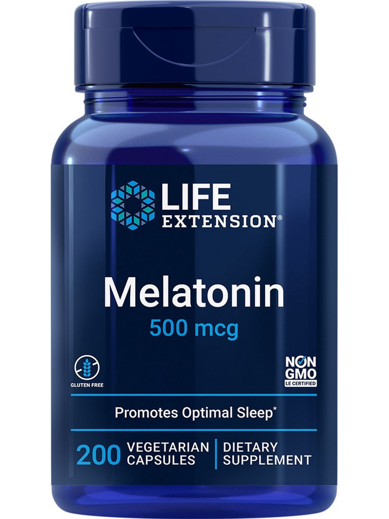 Life Extension, Melatonin, 500 mcg, 200 vegetarian capsules