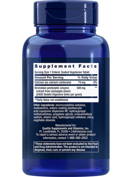 Life Extension, Specially-Coated Bromelain, 500 mg, 60 enteric-coated vegetarian tablets