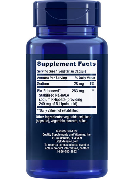 Life Extension, Super R-Lipoic Acid, 240 mg, 60 vegetarian capsules