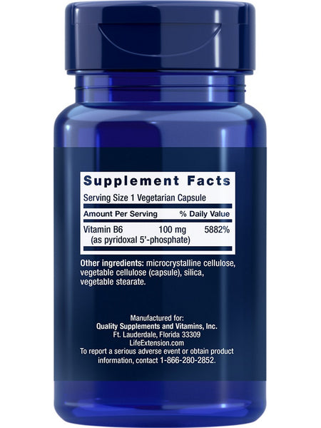 Life Extension, Pyridoxal 5'-Phosphate Caps, 100 mg, 60 vegetarian capsules