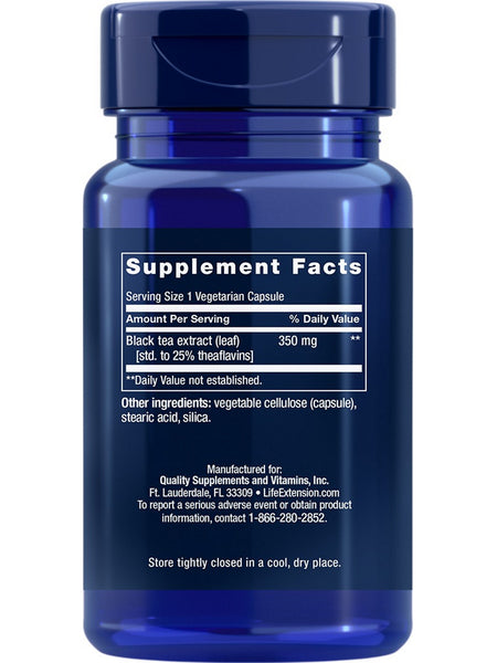 Life Extension, Theaflavin Standardized Extract, 30 vegetarian capsules