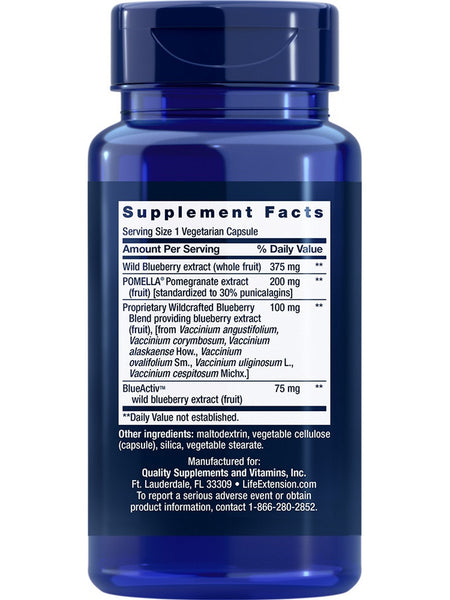 Life Extension, Blueberry Extract and Pomegranate, 60 vegetarian capsules