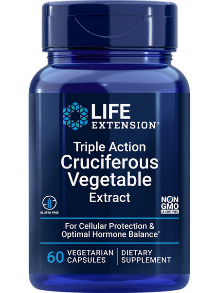 Life Extension, Triple Action Cruciferous Vegetable Extract, 60 vegetarian capsules