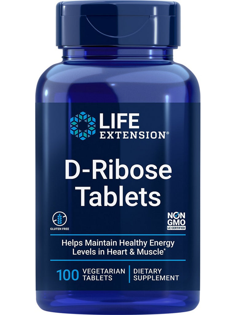 Life Extension, D-Ribose Tablets, 100 vegetarian tablets