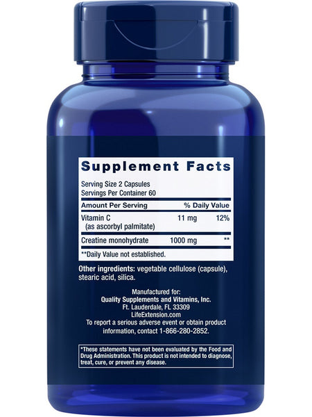 Life Extension, Creatine Capsules, 120 capsules