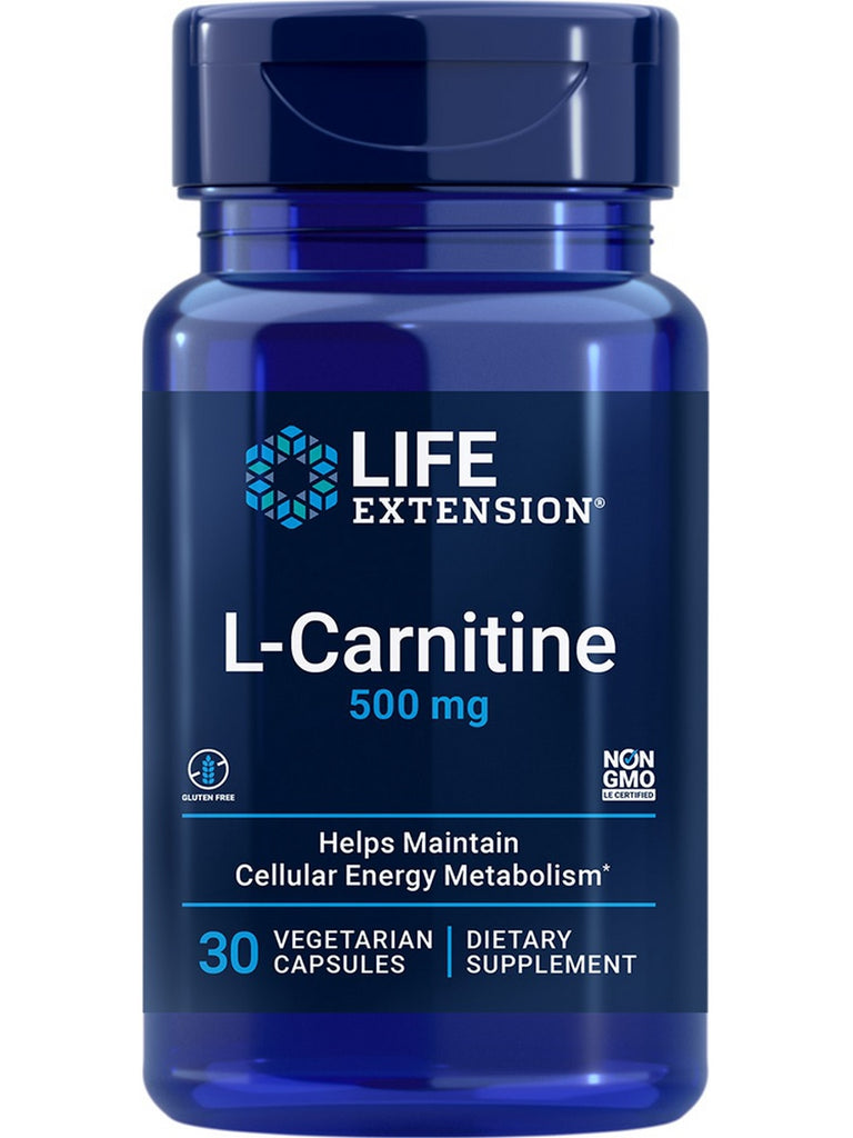 Life Extension, L-Carnitine, 500 mg, 30 vegetarian capsules