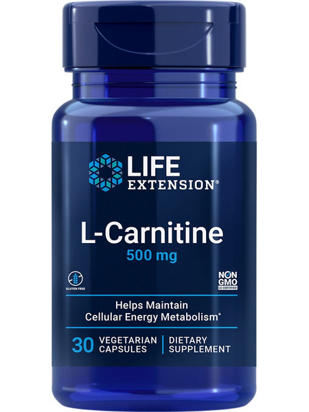 Life Extension, L-Carnitine, 500 mg, 30 vegetarian capsules