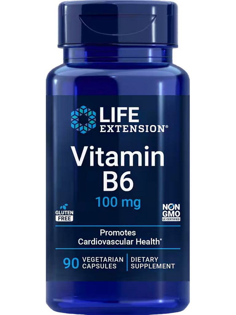 Life Extension, Vitamin B6, 100 mg, 90 Vegetarian Capsules