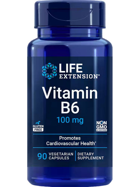 Life Extension, Vitamin B6, 100 mg, 90 Vegetarian Capsules
